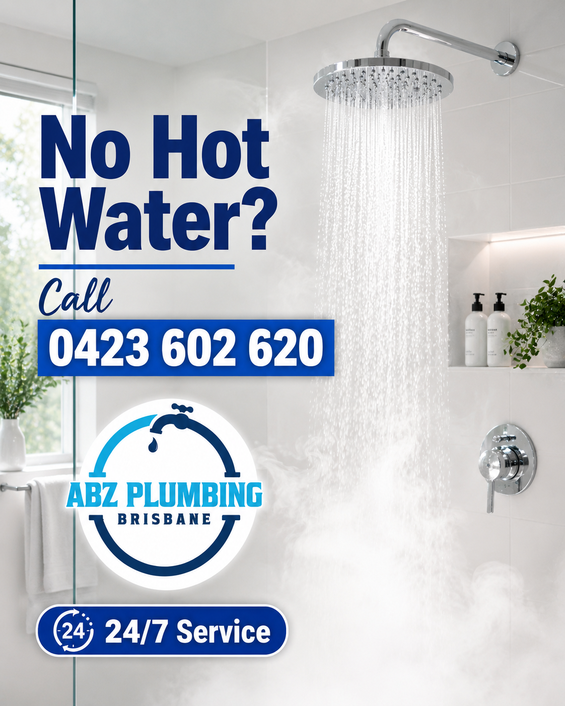 Hot water supply, install and repair by ABZ Plumbin 